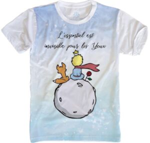 Camiseta Estilosa Fullprint Pequeno Principe S-532