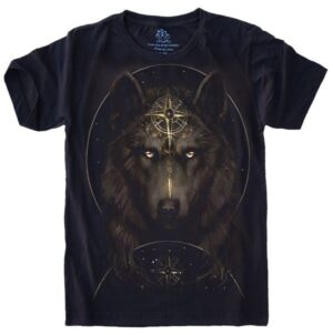 Camiseta Estilosa Fullprint Lobo Exoterico S-557