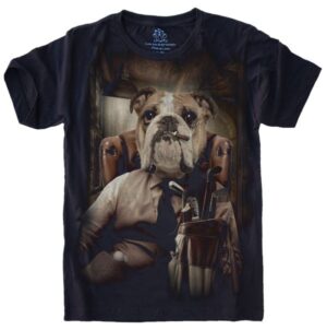 Camiseta Estilosa Fullprint Bulldog Gangster S-561