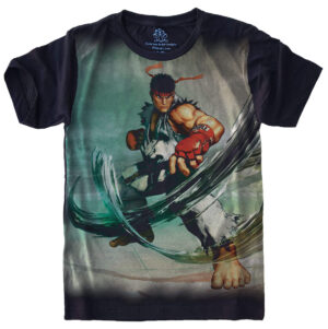 Camiseta Estilosa Fullprint Street Fighter Ryu S-574