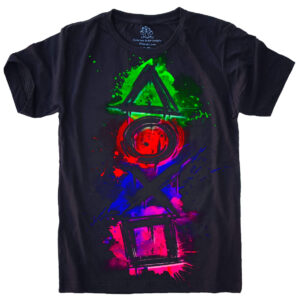 Camiseta Estilosa Fullprint Botoes PlayStation S-577
