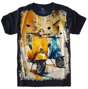Camiseta Estilosa Fullprint Vespas S-628