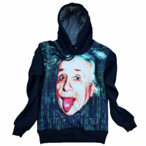 Moletom Full Print Estiloso Flanelado com Bolso e Capuz  Einsten MSB-170