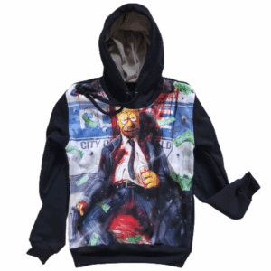 Moletom Full Print Estiloso Flanelado com Bolso e Capuz  Homer Simpson MSB-316