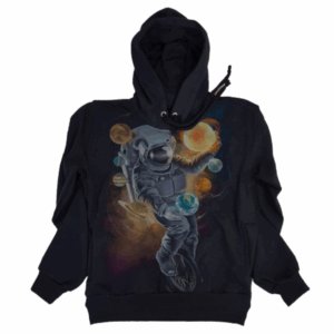 Moletom Full Print Estiloso Flanelado com Bolso e Capuz  Astronauta Malabarista MSB-423