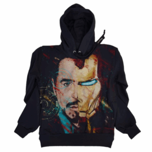 Moletom Full Print Estiloso Flanelado com Bolso e Capuz  Homem de Ferro Vingadores MSB-425