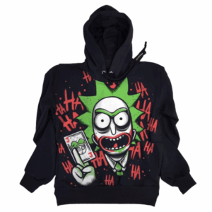 Moletom Full Print Estiloso Flanelado com Bolso e Capuz  Rick and Morty MSB-427