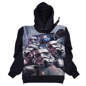 Moletom Full Print Estiloso Flanelado com Bolso e Capuz  Star Wars Selfie Storm Troopers MSB-438