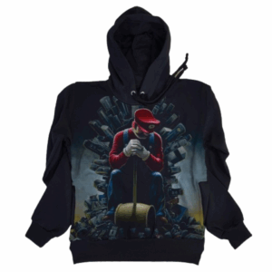 Moletom Full Print Estiloso Flanelado com Bolso e Capuz  Super Mario Bross MSB-448