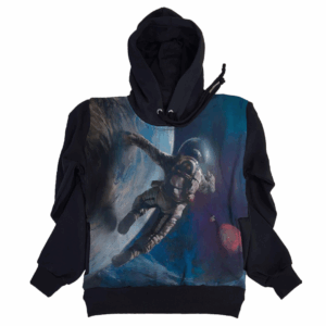 Moletom Full Print Estiloso Flanelado com Bolso e Capuz  Astronauta MSB-455