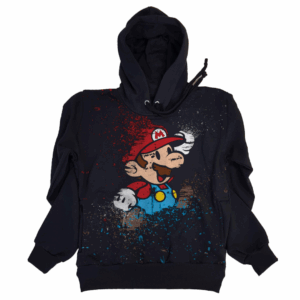 Moletom Full Print Estiloso Flanelado com Bolso e Capuz  Super Mario MSB-456
