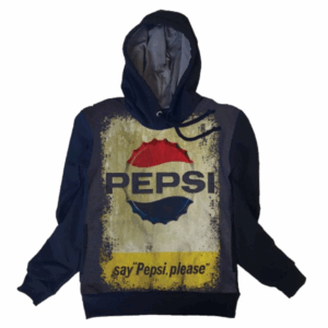 Moletom Full Print Estiloso Flanelado com Bolso e Capuz  Pepsi MSB-595