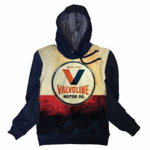 Moletom Full Print Estiloso Flanelado com Bolso e Capuz  Valvoline MSB-601