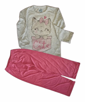 Pijama Longo Gatinha