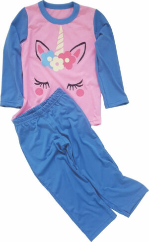 Pijama Longo com Estampa que Brilha no Escuro Unicornio