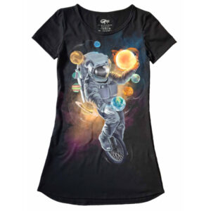 Lindo Vestido Full Print Astronauta Malabarista VE-03