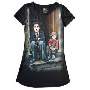 Lindo Vestido Full Print Charles Chaplin VE-10