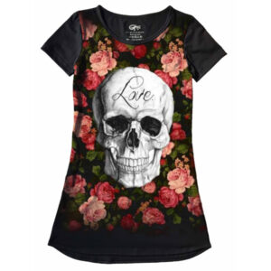 Lindo Vestido Full Print Caveira Love VE-13