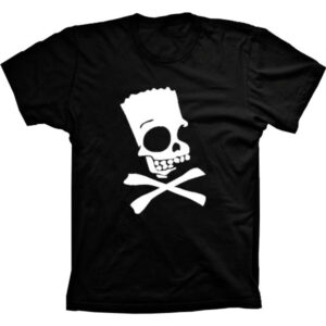 Camiseta Silk Bart Simpson Caveira