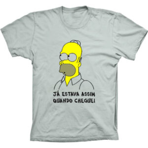 Camiseta Silk Homer Simpson Já Estava Assim