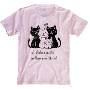 Camiseta Silk A vida é melhor com Gatos