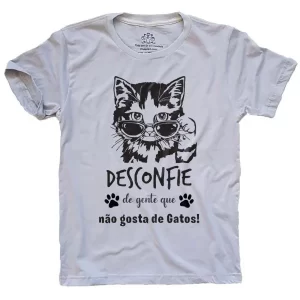 Camiseta Silk Gato Desconfiado