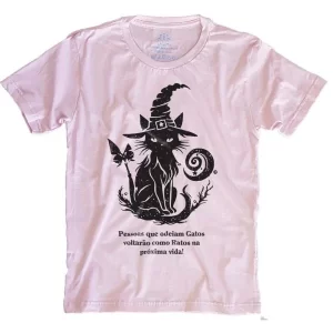 Camiseta Silk Gatinha Bruxa