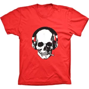 Camiseta Silk Caveira Fone De Ouvido