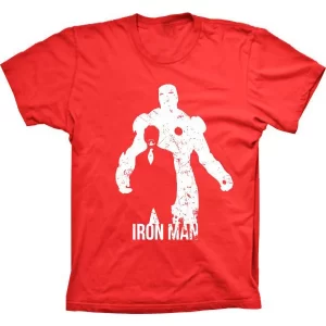 Camiseta Silk  Homem de Ferro Silhueta