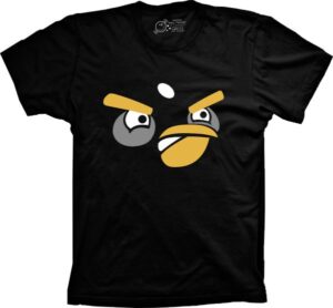 Camiseta Silk Angry Birds Preto
