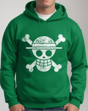 Moletom Silkscreen Estiloso Flanelado com Bolso e Capuz One Piece
