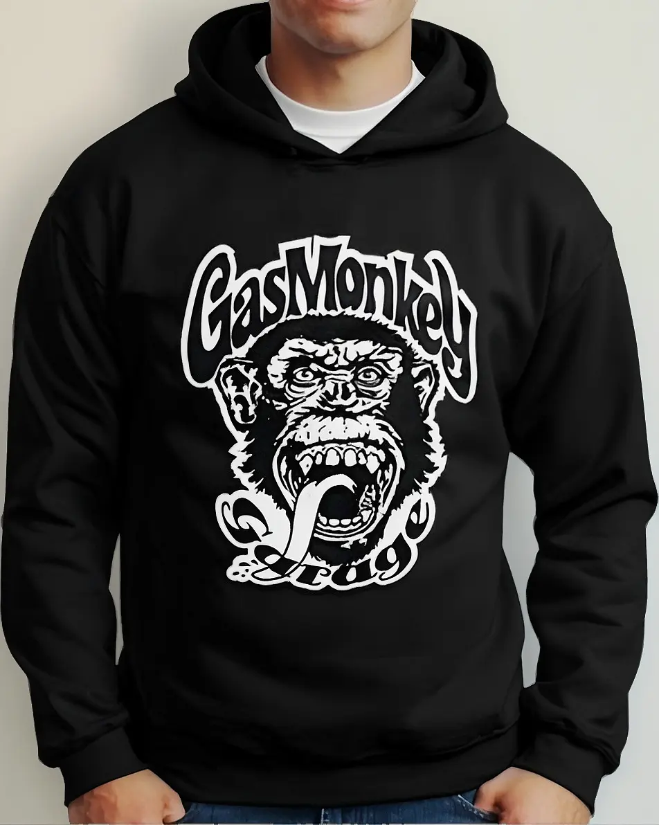 Moletom Silkscreen Estiloso Flanelado com Bolso e Capuz Gas Monkey - Imagem 2