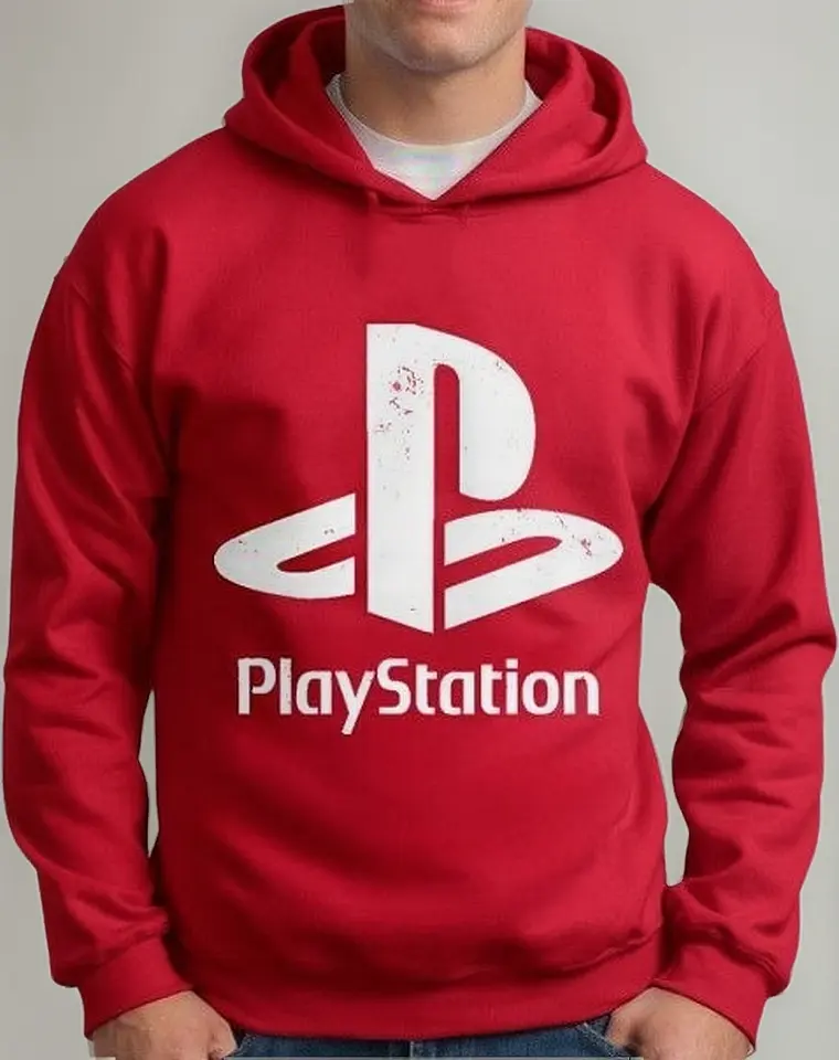 Moletom Silkscreen Estiloso Flanelado com Bolso e Capuz Playstation - Imagem 2