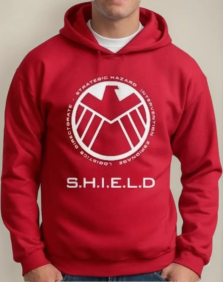 Moletom Silkscreen Estiloso Flanelado com Bolso e Capuz Shield