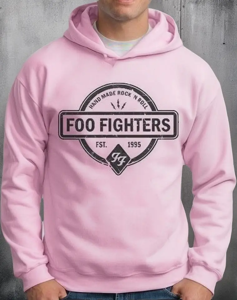 Moletom Silkscreen Estiloso Flanelado com Bolso e Capuz Foo Fighters - Imagem 2