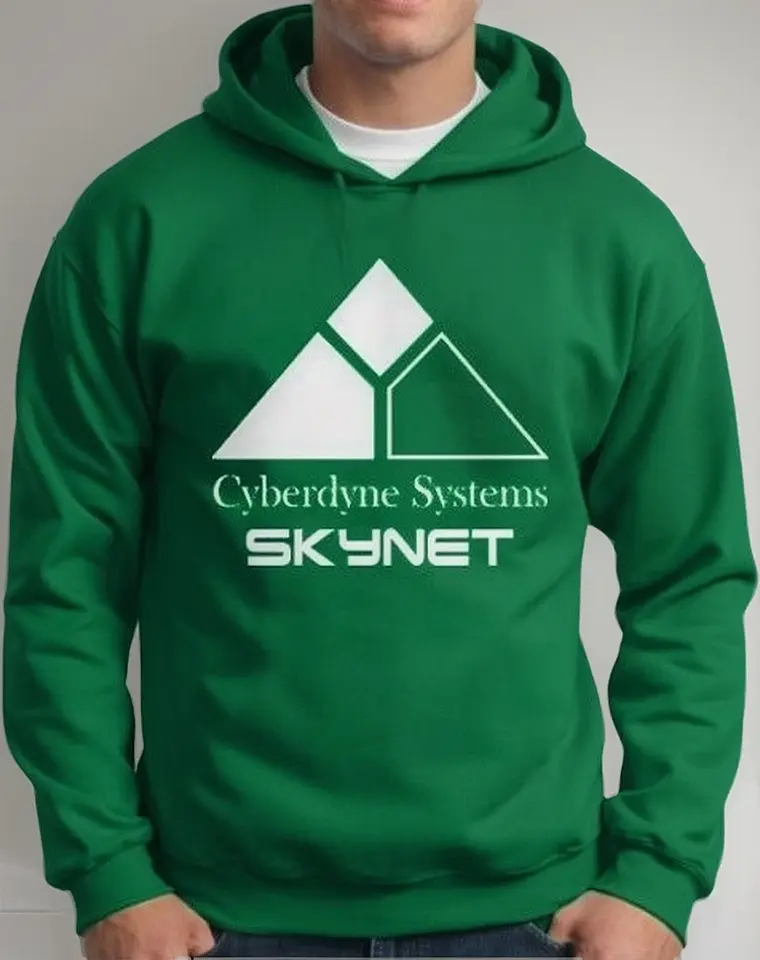 Moletom Silkscreen Estiloso Flanelado com Bolso e Capuz Skynet - Imagem 2