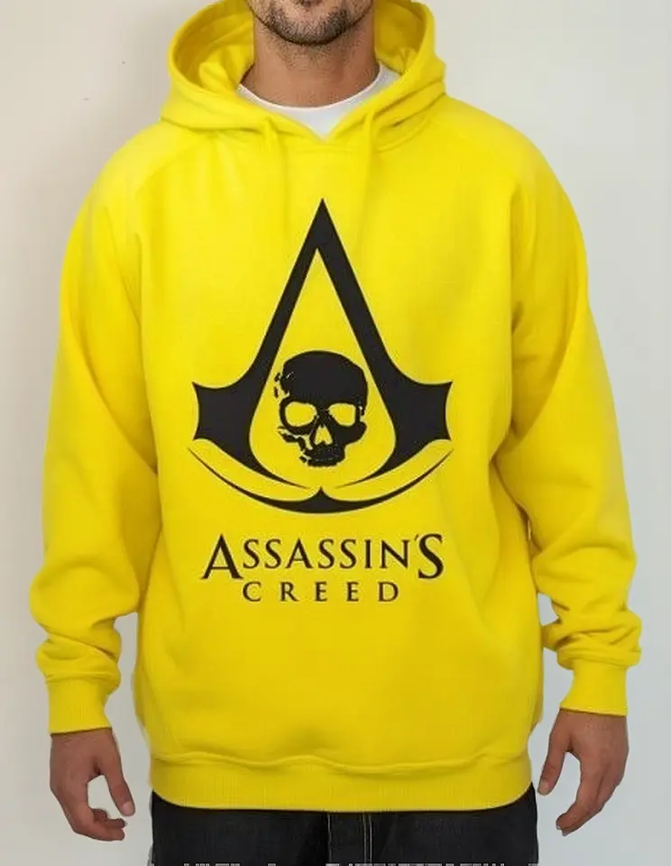 Moletom Silkscreen Estiloso Flanelado com Bolso e Capuz Assassins Creed - Imagem 2