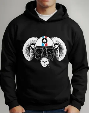 Moletom Silkscreen Estiloso Flanelado com Bolso e Capuz US Army Speed Preto