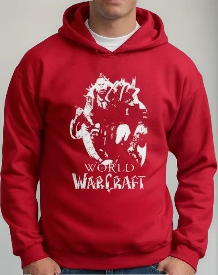 Moletom Silkscreen Estiloso Flanelado com Bolso e Capuz World Warcraft - Imagem 2