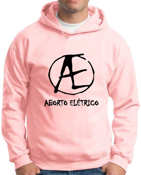 Moletom Silkscreen Estiloso Flanelado com Bolso e Capuz Aborto Eletrico M-738 - Imagem 3