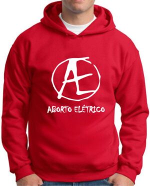 Moletom Silkscreen Estiloso Flanelado com Bolso e Capuz Aborto Eletrico M-738