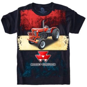 Camiseta Estilosa Fullprint Trator Massey Fergusson S-675