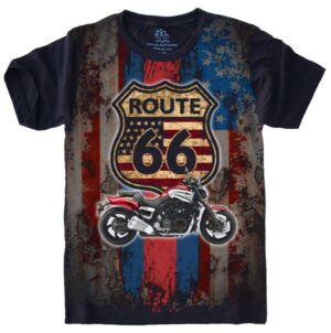 Camiseta Estilosa Fullprint Route 66 S-676