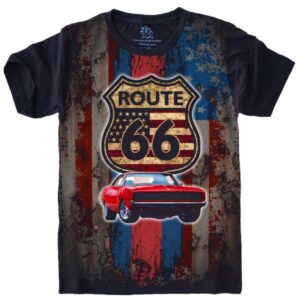 Camiseta Estilosa Fullprint Route 66 S-678