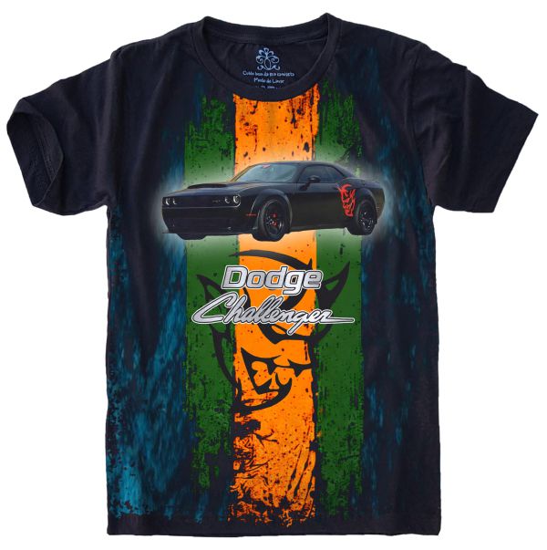 Camiseta Estilosa Fullprint Dodge Challenger S-679