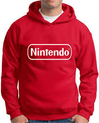 Moletom Silkscreen Estiloso Flanelado com Bolso e Capuz Nintendo
