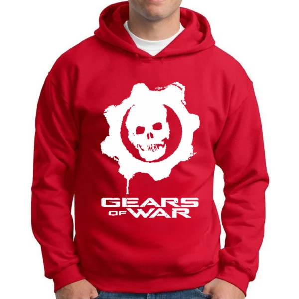 Moletom Silkscreen Estiloso Flanelado com Bolso e Capuz Gears Of War - Imagem 2