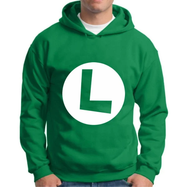 Moletom Silkscreen Estiloso Flanelado com Bolso e Capuz Luigii Verde