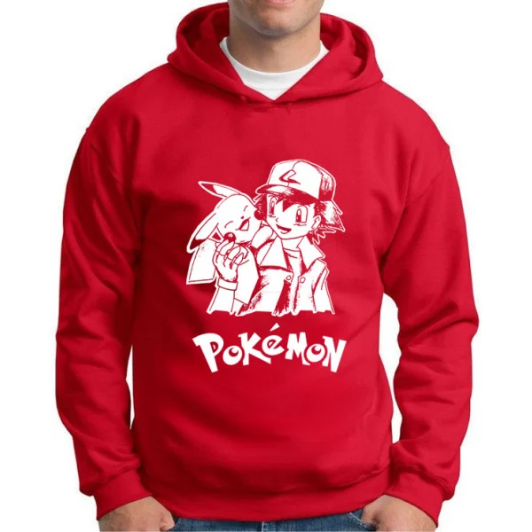 Moletom Silkscreen Estiloso Flanelado com Bolso e Capuz Pokemon - Imagem 2