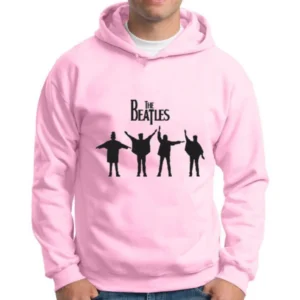 Moletom Silkscreen Estiloso Flanelado com Bolso e Capuz The Beatles